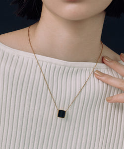 Onyx Pendant Necklace［Stainless］