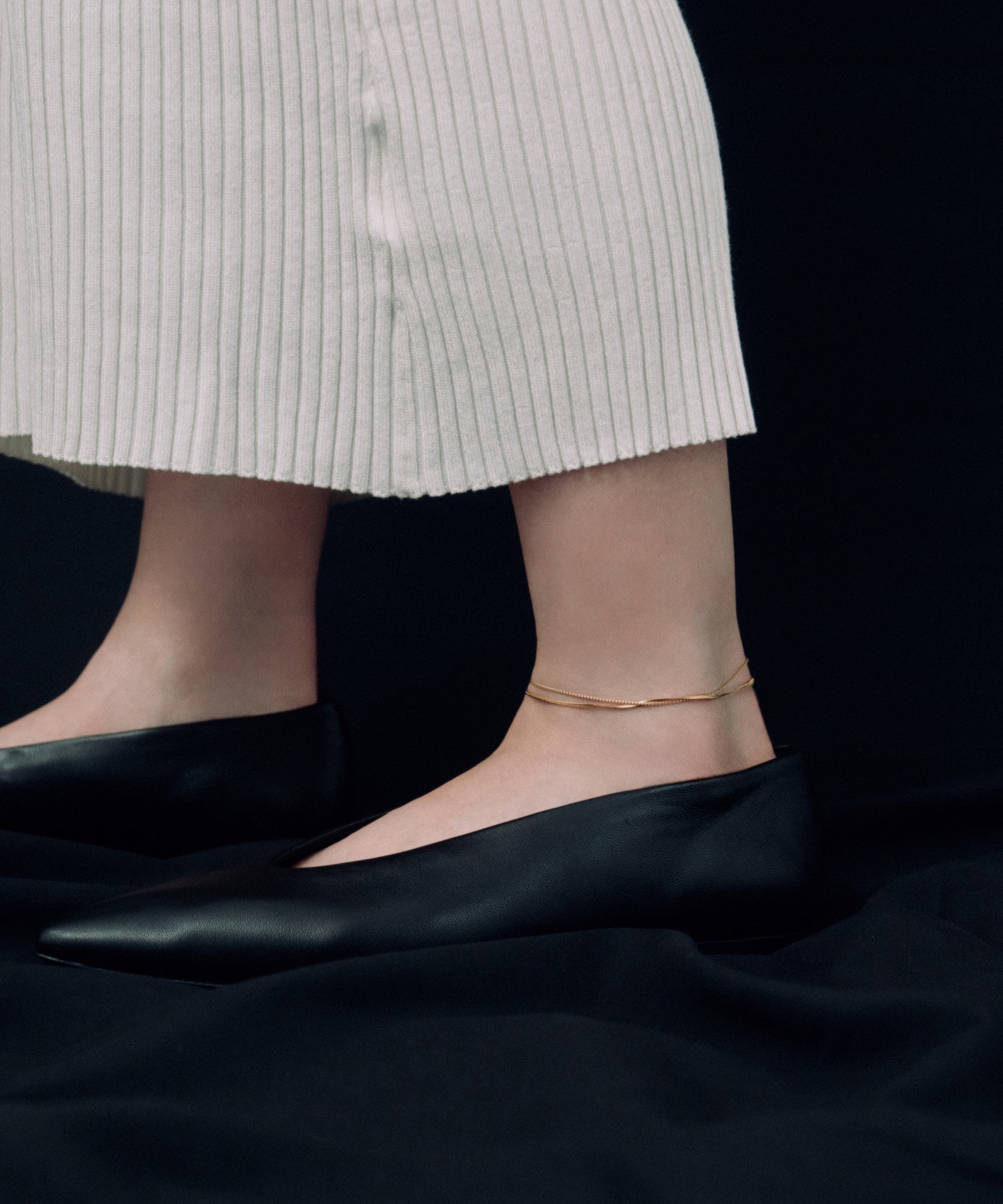 316L double snake anklet #a15 | fino（フィノ） GAGAN snake