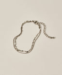 Petal & Round Chain Bracelet［Stainless］