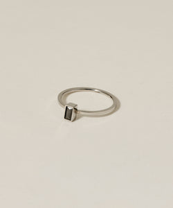 Rectangle Stone Motif Ring[Stainless]