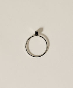 Rectangle Stone Motif Ring［Stainless］