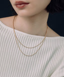 Round Chain Necklace 2 set［Stainless］