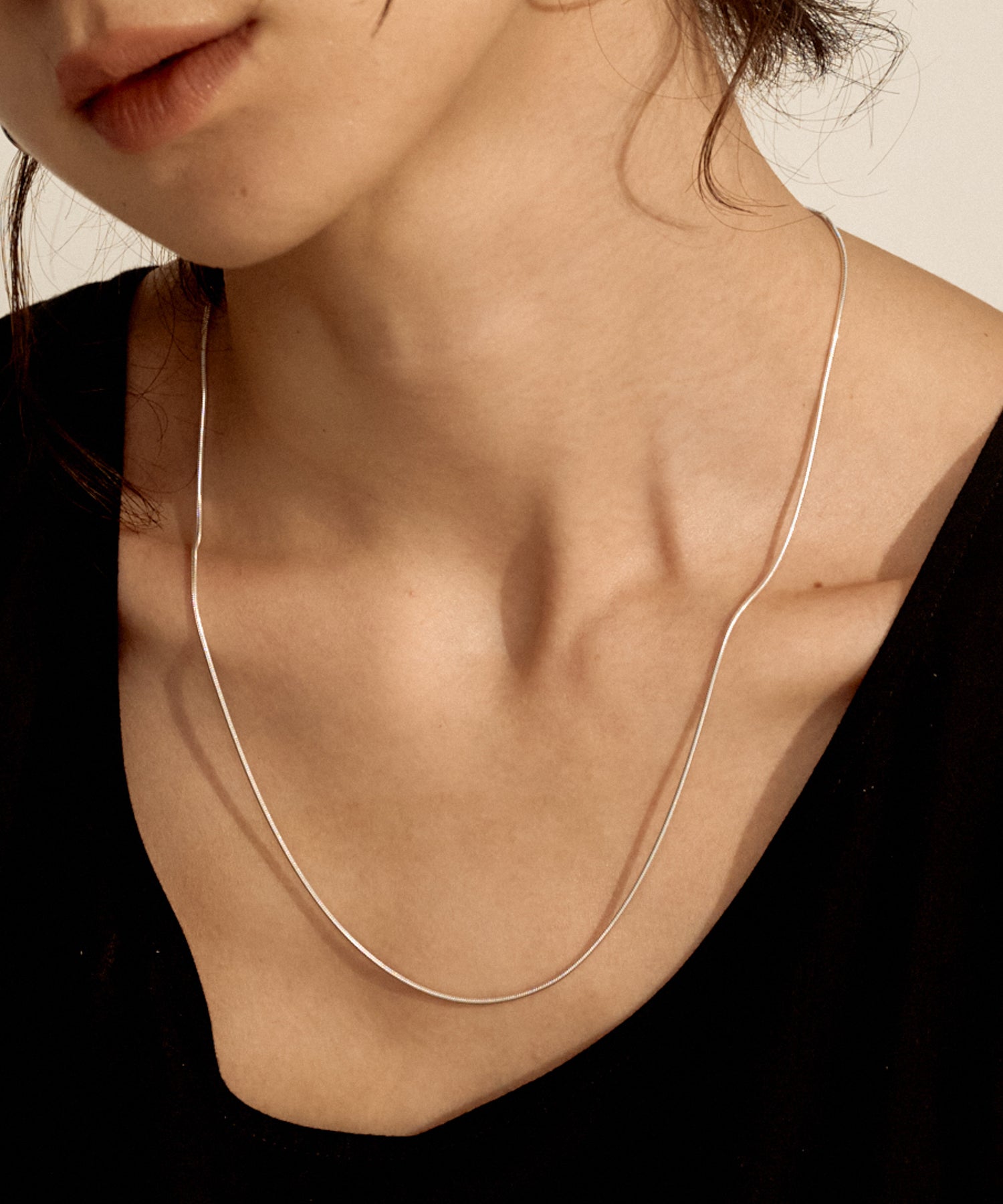 Simple Narrow Necklace [Silver925] | Affordable necklace mail