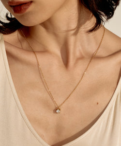 Single Stone Motif Necklace［Stainless］