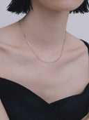 Thin Gourmette Chain Necklace［Stainless］