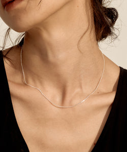 Thin Curb Chain Necklace［Silver925］
