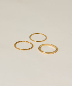 Twist Rope Ring 3set［Stainless］