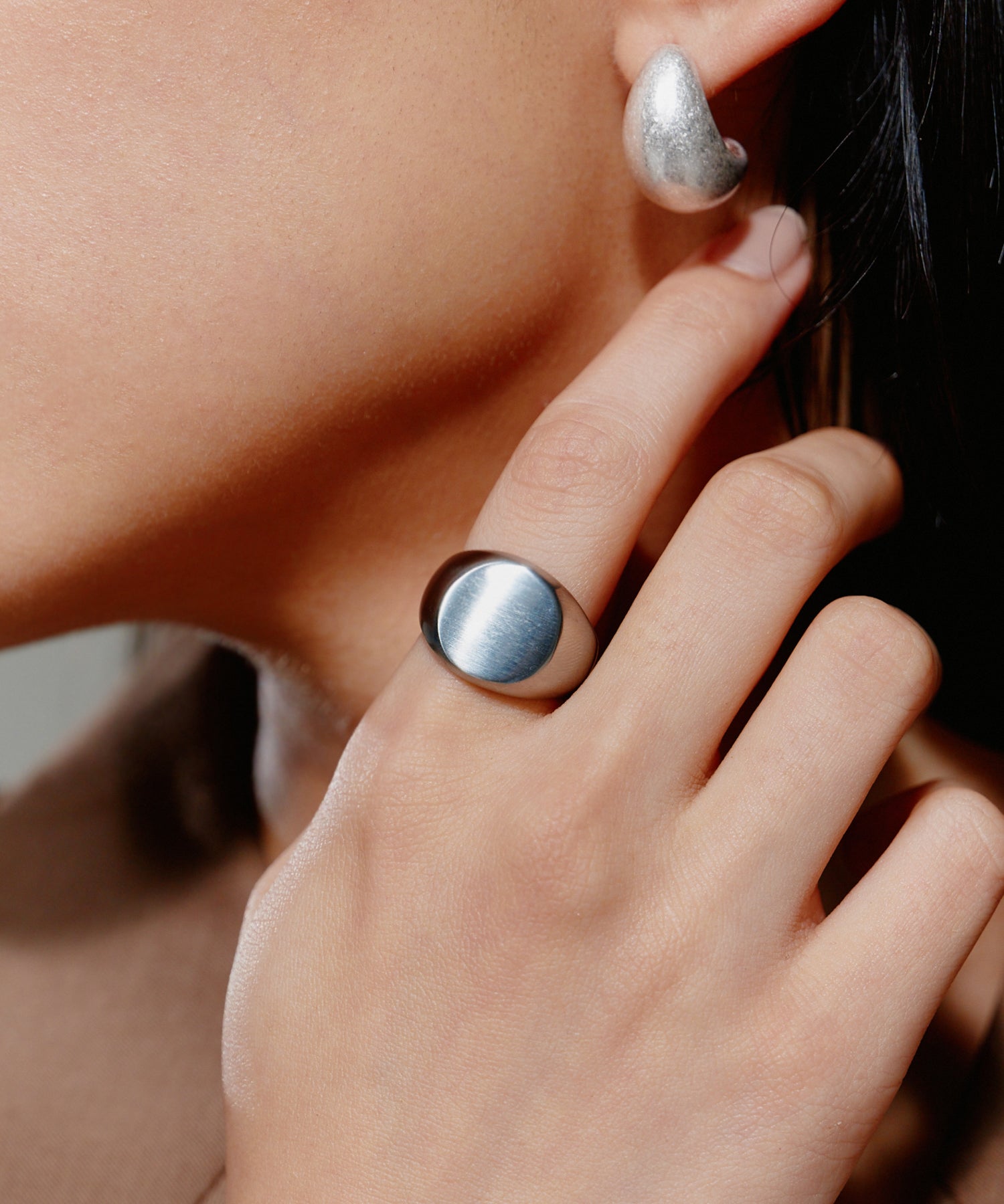 Vintage Circle Signet Ring［Stainless］ | 大人のメンズリング通販
