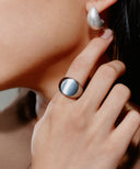 Vintage Circle Signet Ring［Stainless］