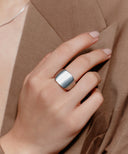 Vintage Square Signet Ring［Stainless］