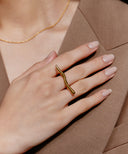 Wave Line Ring［Stainless］