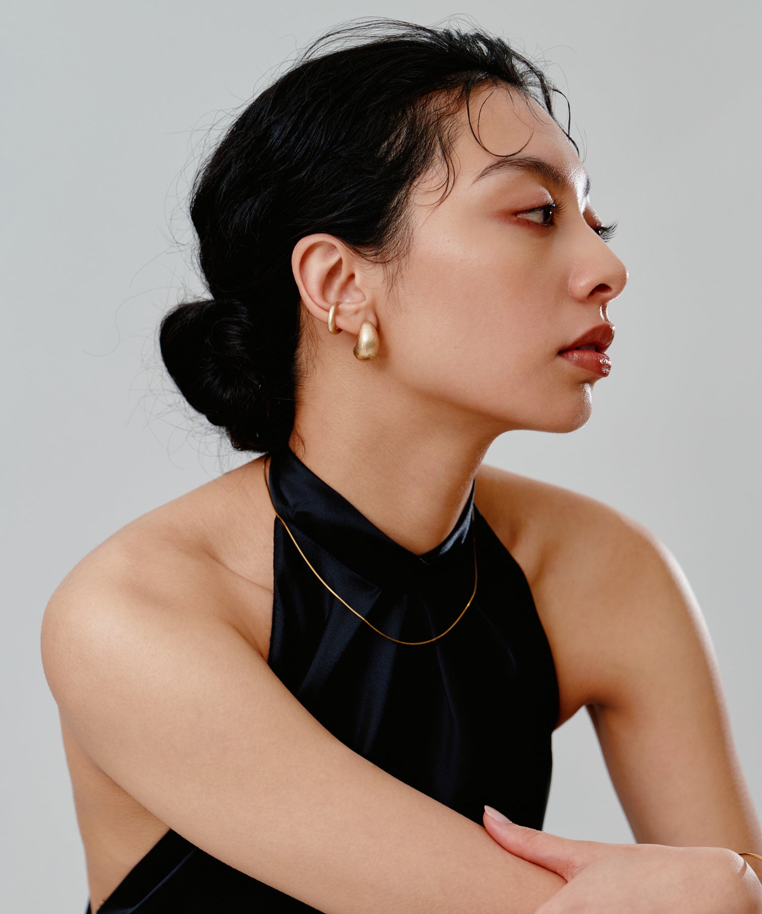 Mini Pendulum Ear Cuff & Volume Pierce | 大人の毎日使えるピアス