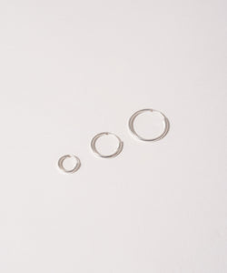 Thin Hoop Pierce（1.0cm）［Silver925］