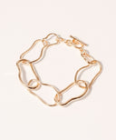 Wave Oval Chain Bracelet 