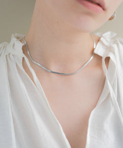 Snake Chain Necklace［Stainless］ &amp; Nuance Ring 3 set