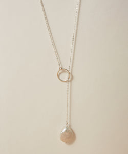 Baroque Pearl Lariat Necklace［Silver925］ 