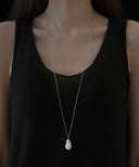 Drop Pearl Long Necklace［Stainless］ 