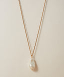 Drop Pearl Long Necklace［Stainless］ 