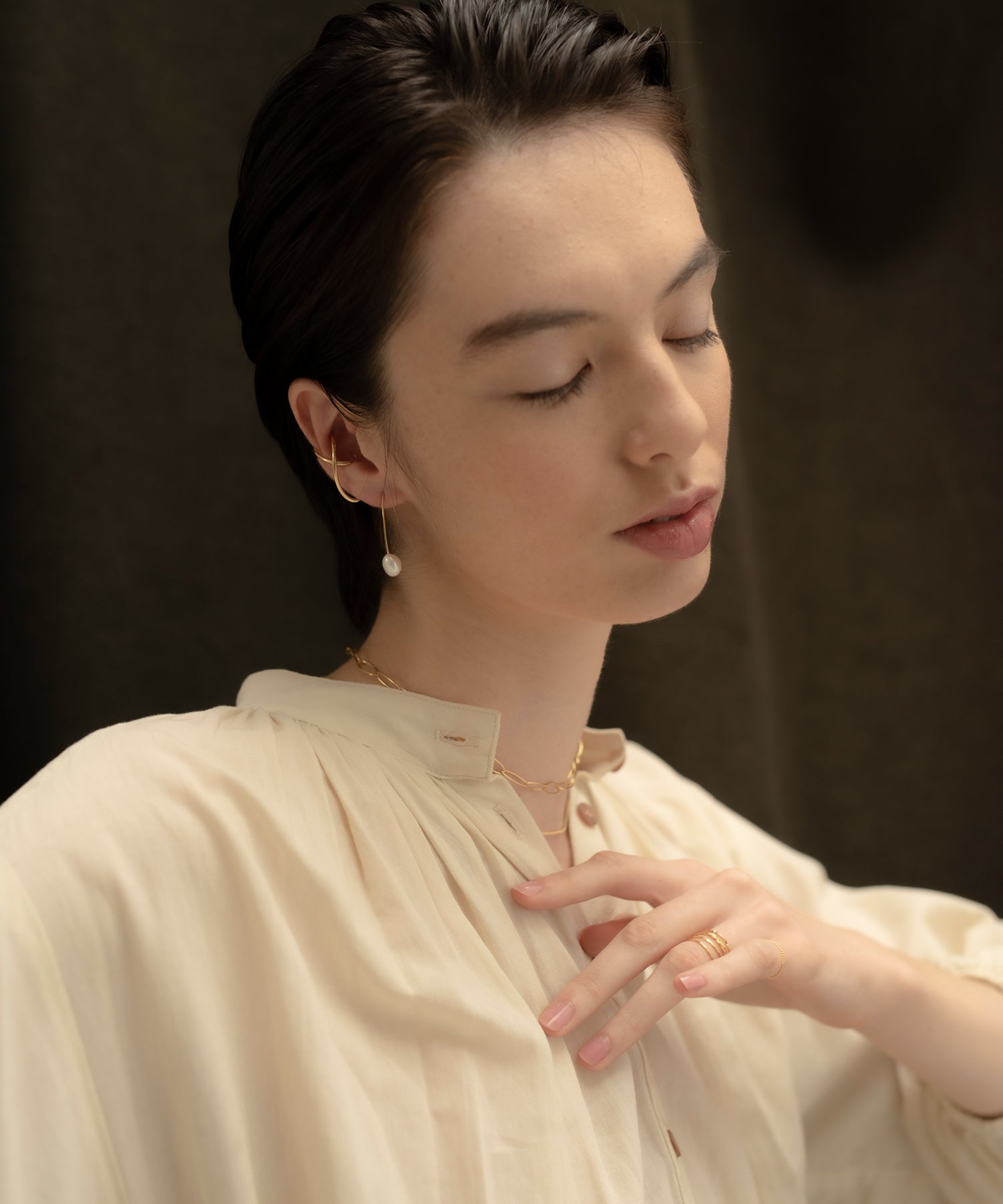 Drop Pearl Pierce［Silver925］ | 大人のための毎日使えるピアス通販