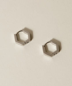 Hinged Hexagon Hoop Pierce［Stainless］