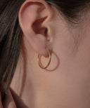 Hinged Thin Hoop Pierce［Stainless］ 