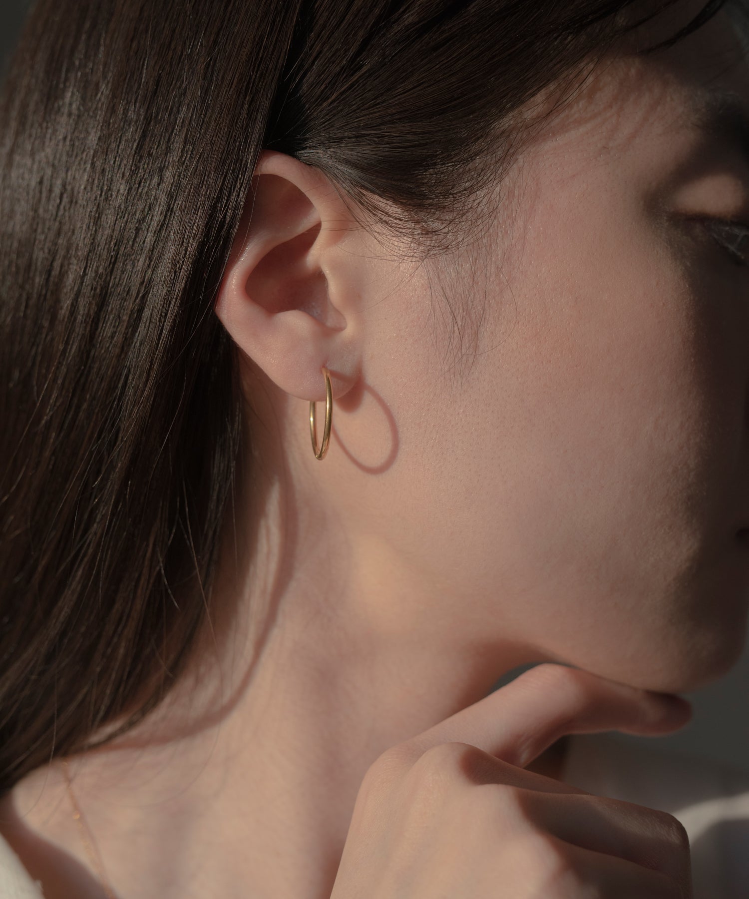 Hinged Thin Hoop Pierce [Stainless] | Affordable earrings