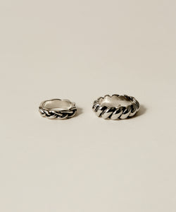 Oxidized Rope Ring 2 sets 