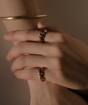 Oxidized Rope Ring 2 set 