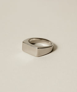 Rectangle Signet Ring［Stainless］