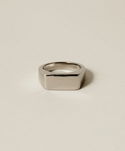 Rectangle Signet Ring［Stainless］