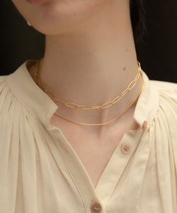 Simple & Chain Necklace 2 set