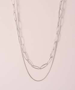 Simple & Chain Necklace 2 set