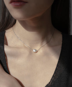 Single Baroque Pearl Necklace［Stainless］