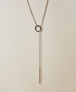 Slender Metal Lariat Necklace［Stainless］