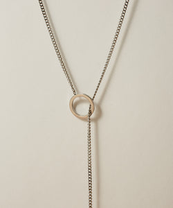 Slender Metal Lariat Necklace［Stainless］
