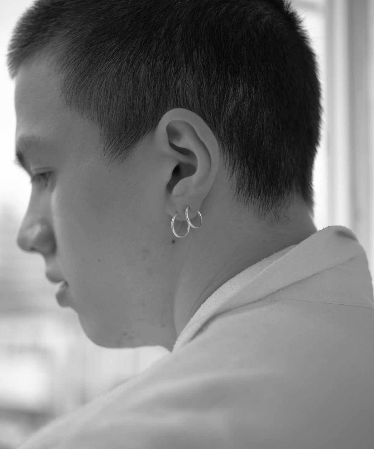 Thin Hoop Pierce（1.5cm）［Silver925］ | 毎日使える大人のメンズ 